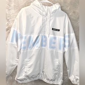 Members Only White and Baby Blue Windbreaker💙✨🤍